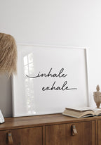 Typography Poster inhale exhale Yoga