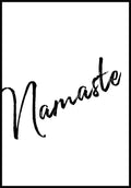 Namaste poster black on white