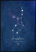 Sternzeichen Poster Illustration on blue background
