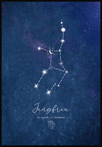 Sternzeichen Poster Illustration on blue background