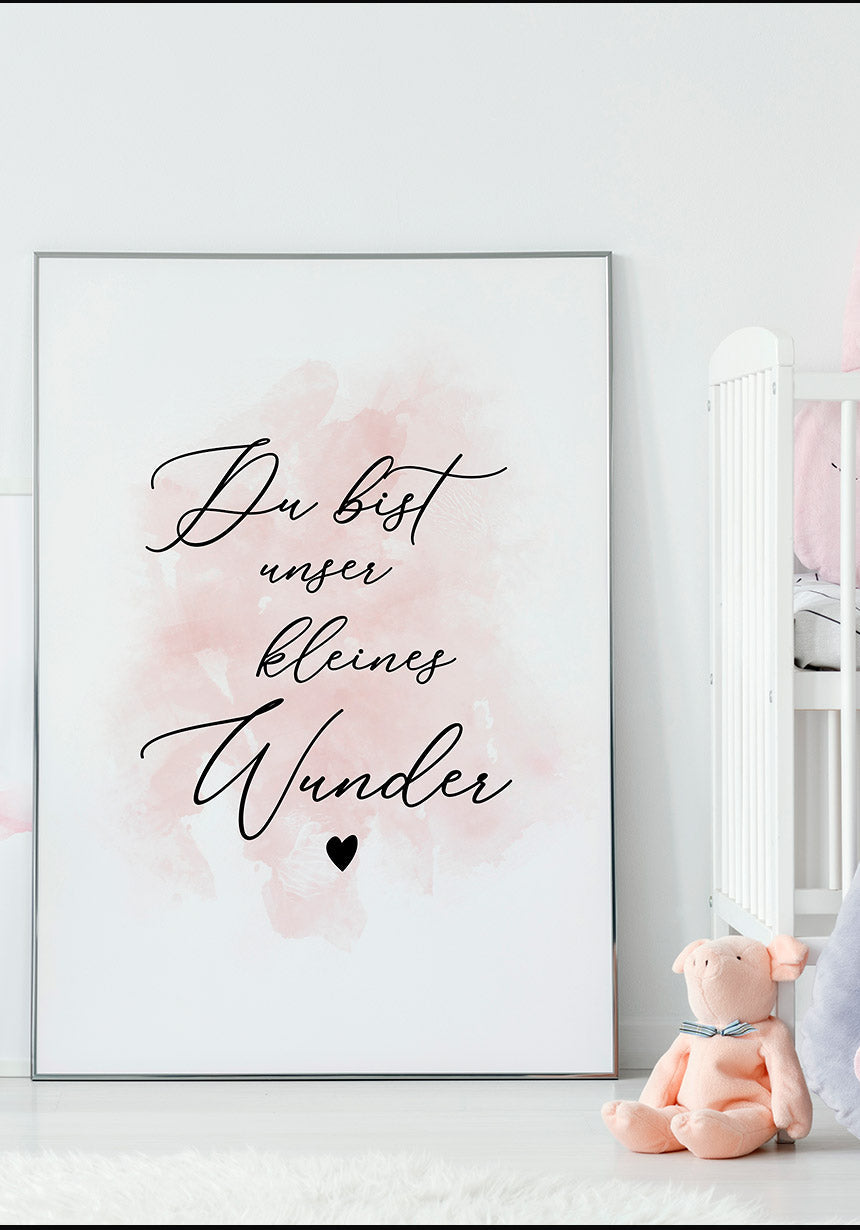 You are our little wonder pink poster with doll