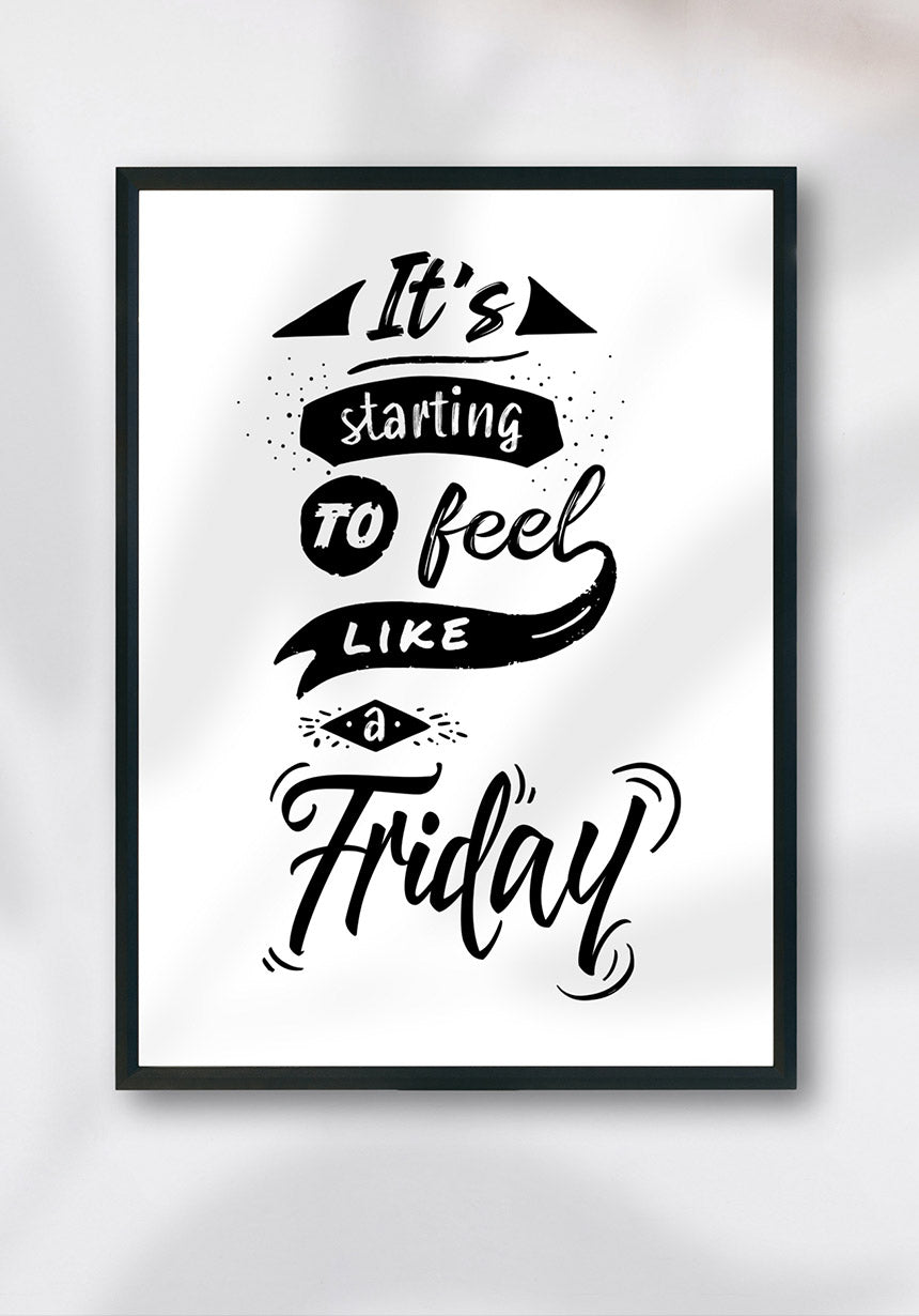 Weekend Poster black white