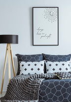 Typography Poster always kiss me goodnight over bed
