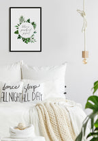 Motivating poster Believe in yourself and go for it over bed