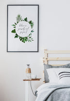 Motivating poster Believe in yourself and go for it over bed