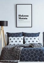 Hakuna Matata Typography Poster about Bed