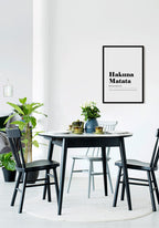 Hakuna Matata Typography Poster in Kitchen
