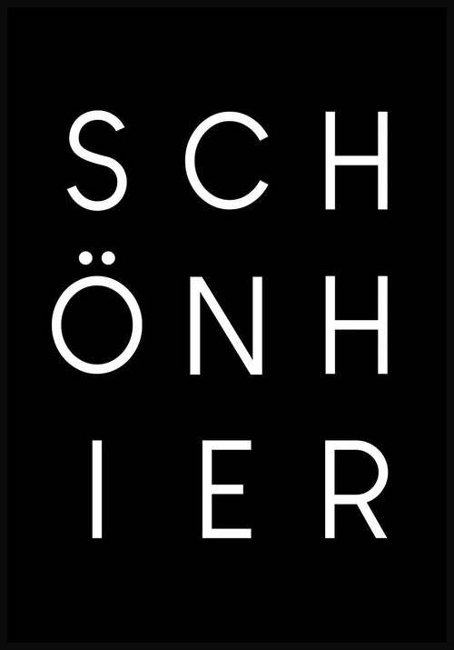 typography poster beautiful here black and white