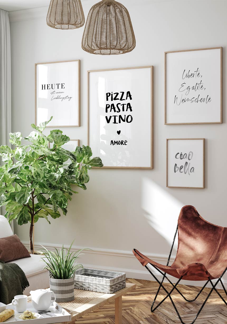 type poster set living room