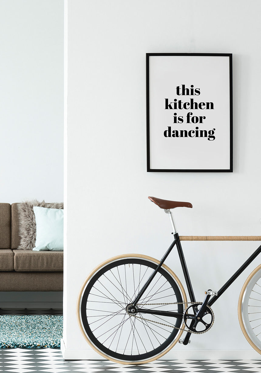poster this kitchen is for dancing living room