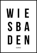 Wiesbaden Typography poster black white