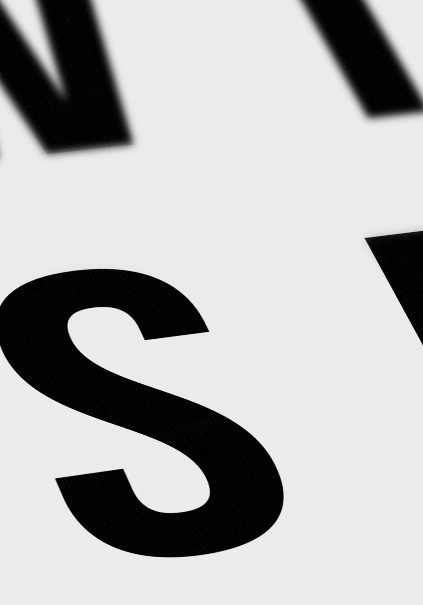 Wiesbaden Typography Poster black white in detail