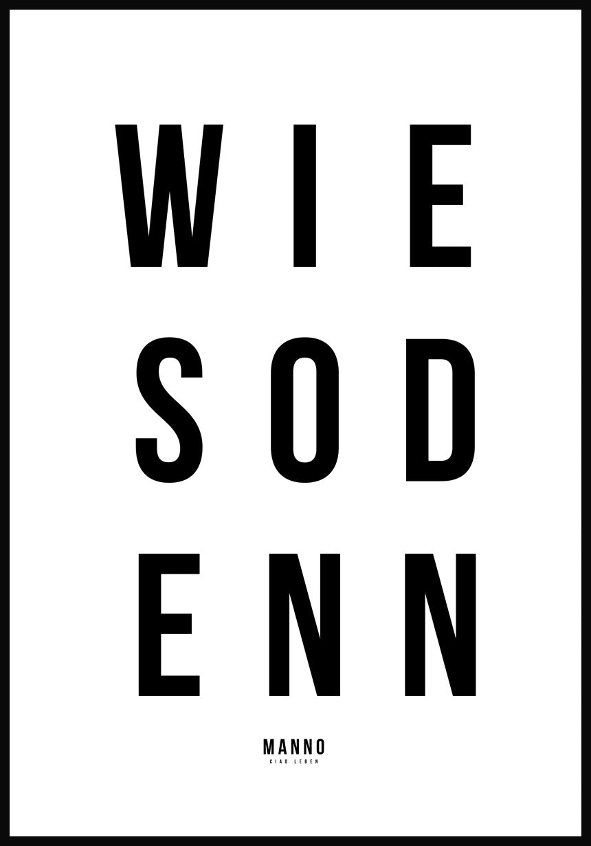 Whyden Typography Poster black white