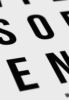 Whyden typography poster black white in detail