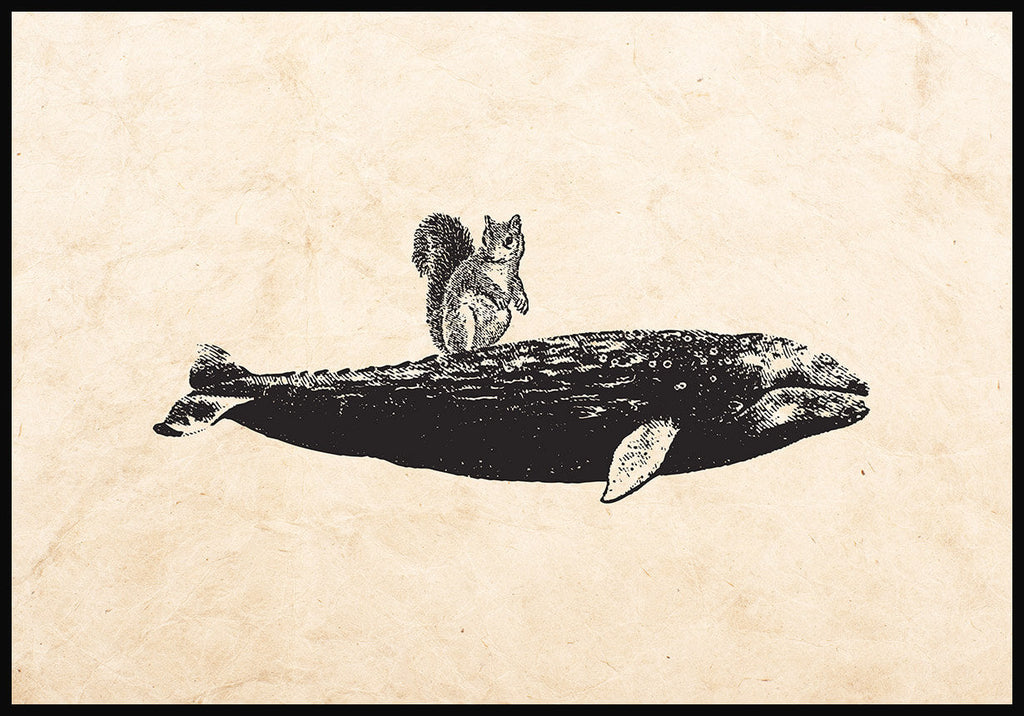 Vintage Poster Squirrels on Wal