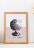 Vintage Poster Globus travel the world within the framework