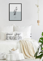 Vintage Poster Blümchen Grazie over bed
