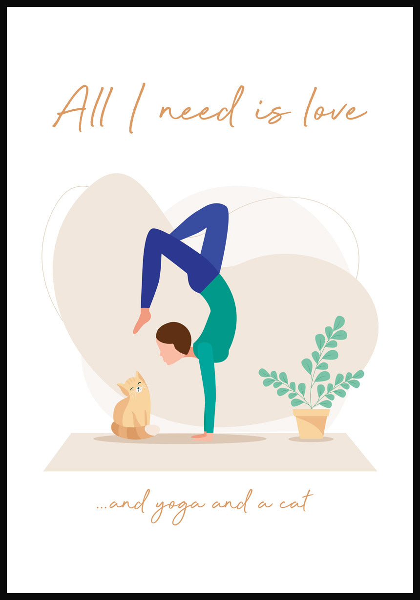 Yoga poster all i need is love